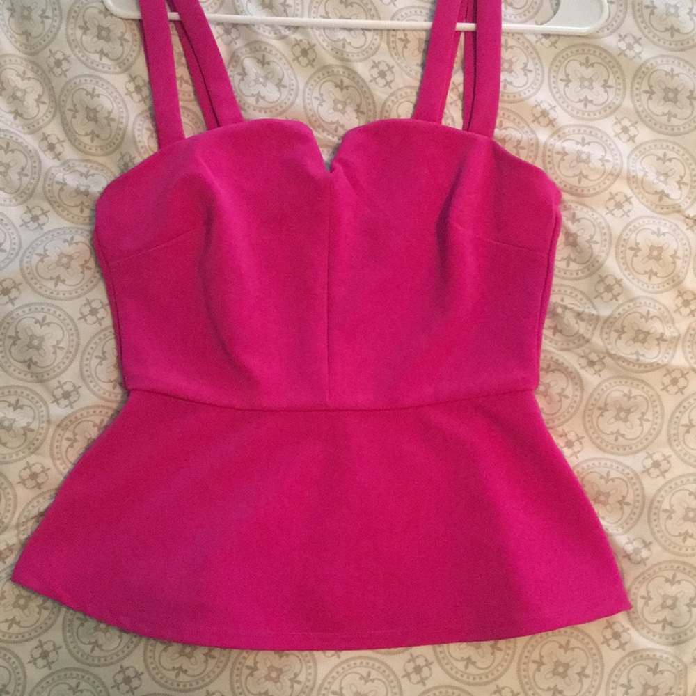 Pink Peplum Top